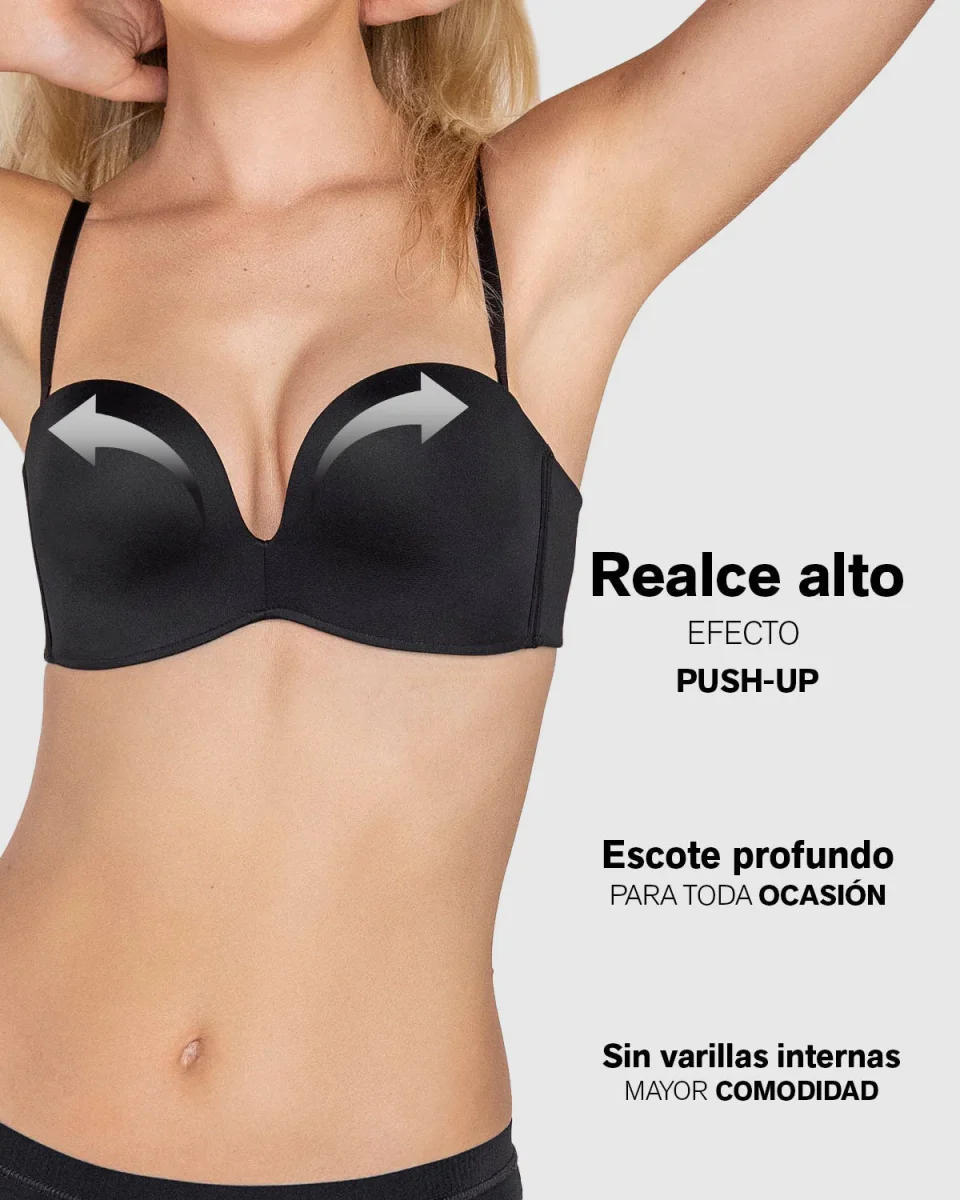 Brasier strapless antigravedad de realce alto sin varilla - Imagen 9