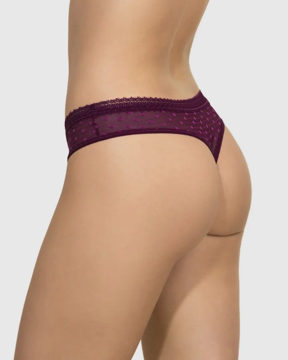 Panty tipo Tanga Brasilera en Encaje - Imagen 2