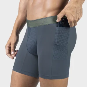 Bóxer deportivo con bolsillo lateral en microfibra