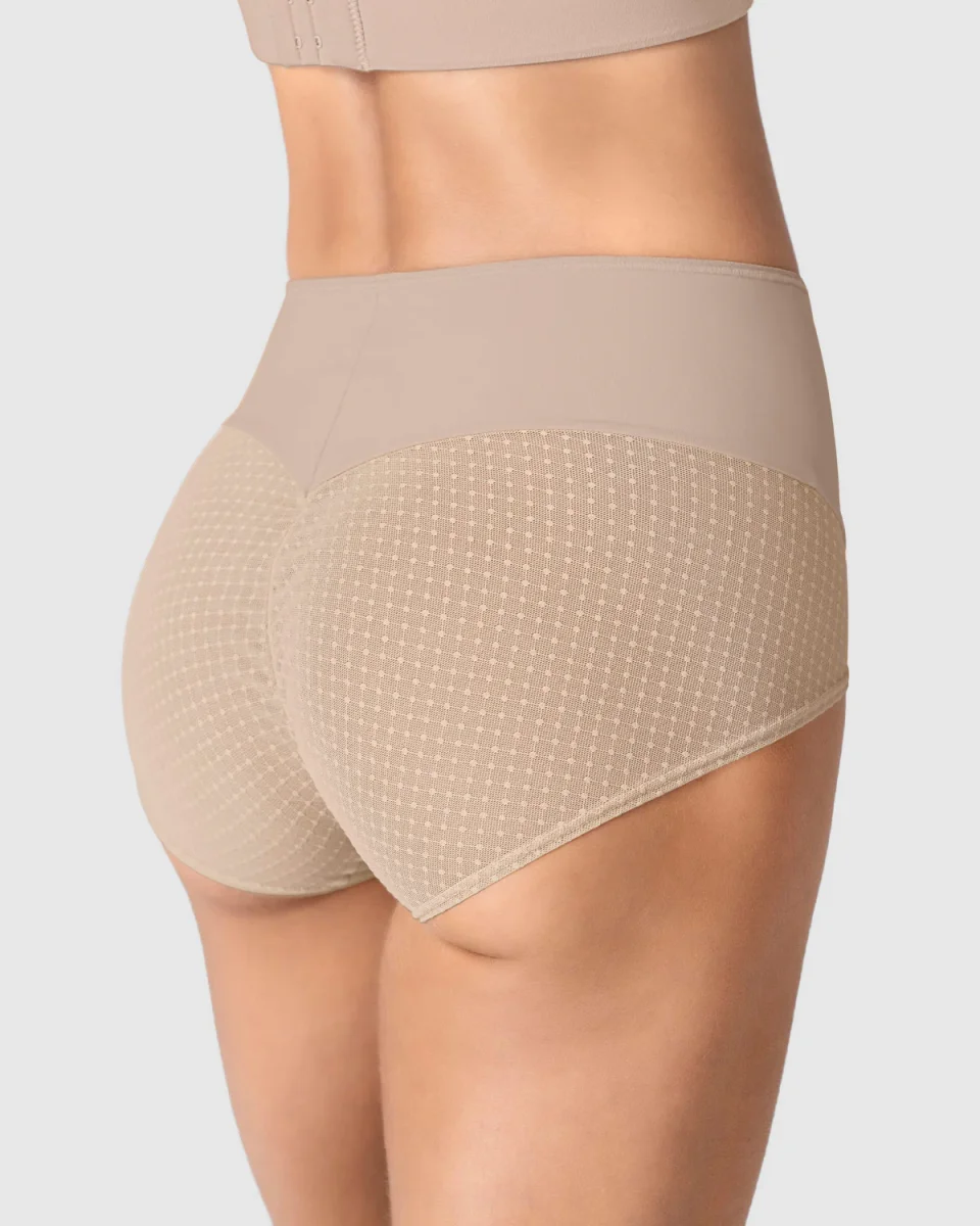 Panty clásico de control fuerte en abdomen, glúteos en tul - Imagen 8