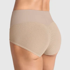 Panty hípster de compresión fuerte de abdomen y glúteos en tul