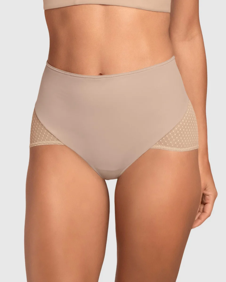 Panty clásico de control fuerte en abdomen, glúteos en tul - Imagen 7