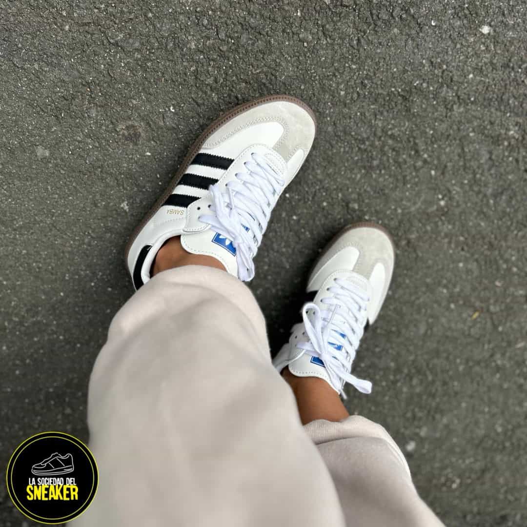 ADIDAS SAMBA BLANCA NEGRA - Imagen 6