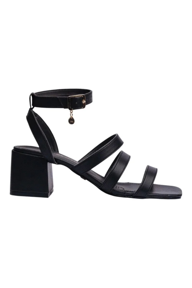 Sandalia Tacón Para Mujer Lob Footwear Negro 82305711 - Imagen 2