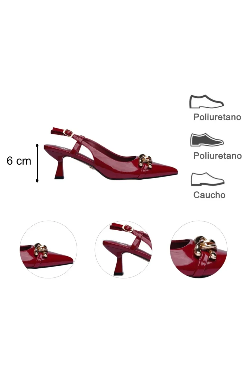 Zapatilla Para Mujer Lob Footwear Rojo 93405998 - Imagen 9