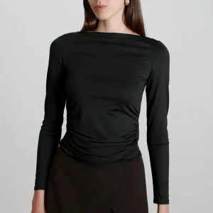 Blusa Manga Larga Cuello Barco