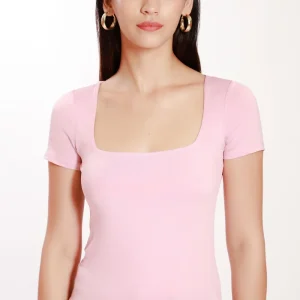 Blusa Manga Corta Escote Cuadrado