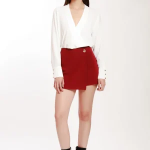 Falda Short Botón Metálico