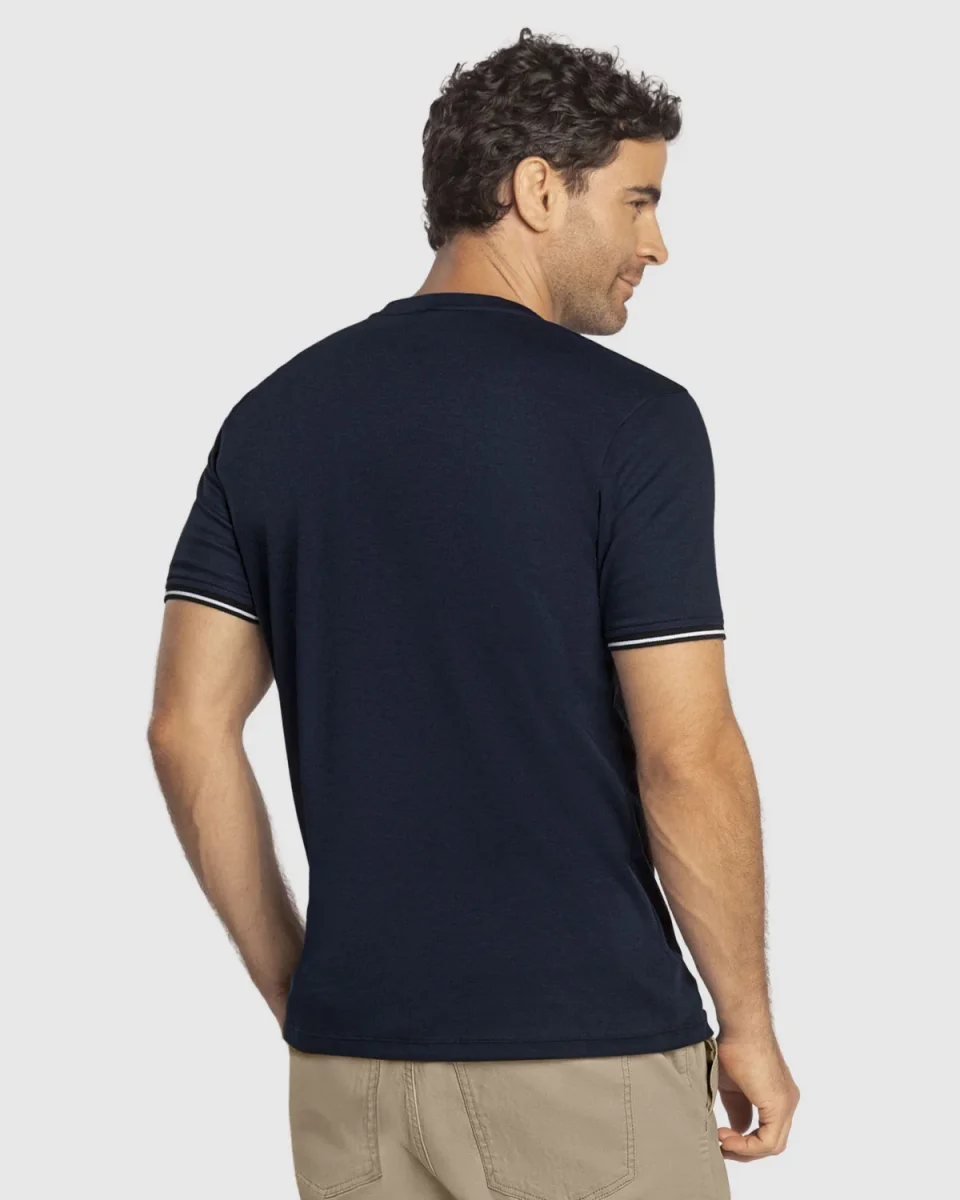 Camiseta manga corta con detalle tejido en mangas - Imagen 6