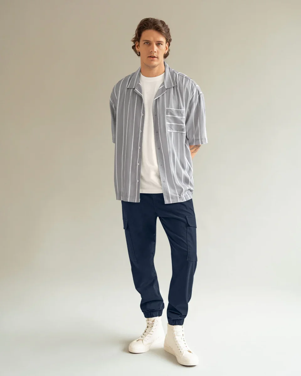 Camisa manga corta silueta oversized - Imagen 7