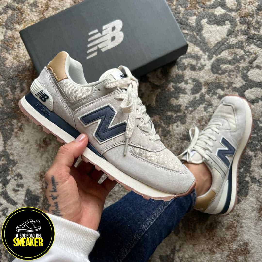 NEW BALANCE 574 GRIS AZUL - Imagen 5