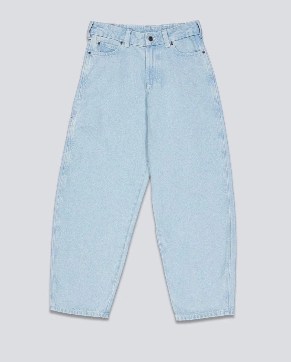 Pantalón Vaquero Dickies 957 Loose Tapered Work Jeans Azul Claro Mujer - Imagen 2