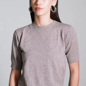 Blusa Tejida Cuello Mock