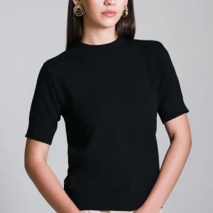 Blusa Tejida Cuello Mock