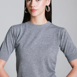 Blusa Tejida Cuello Mock